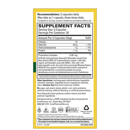 Terry Naturally Curamin Pain Relief 60 Capsules