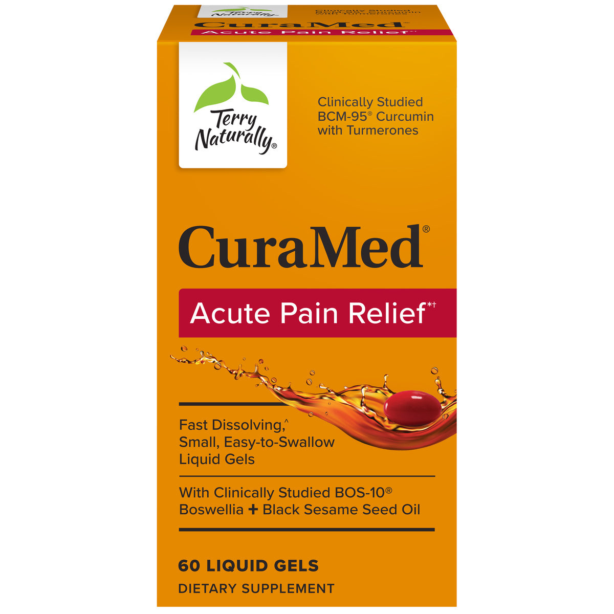 Terry Naturally CuraMed Acute Pain Relief 60 Liquid Gels