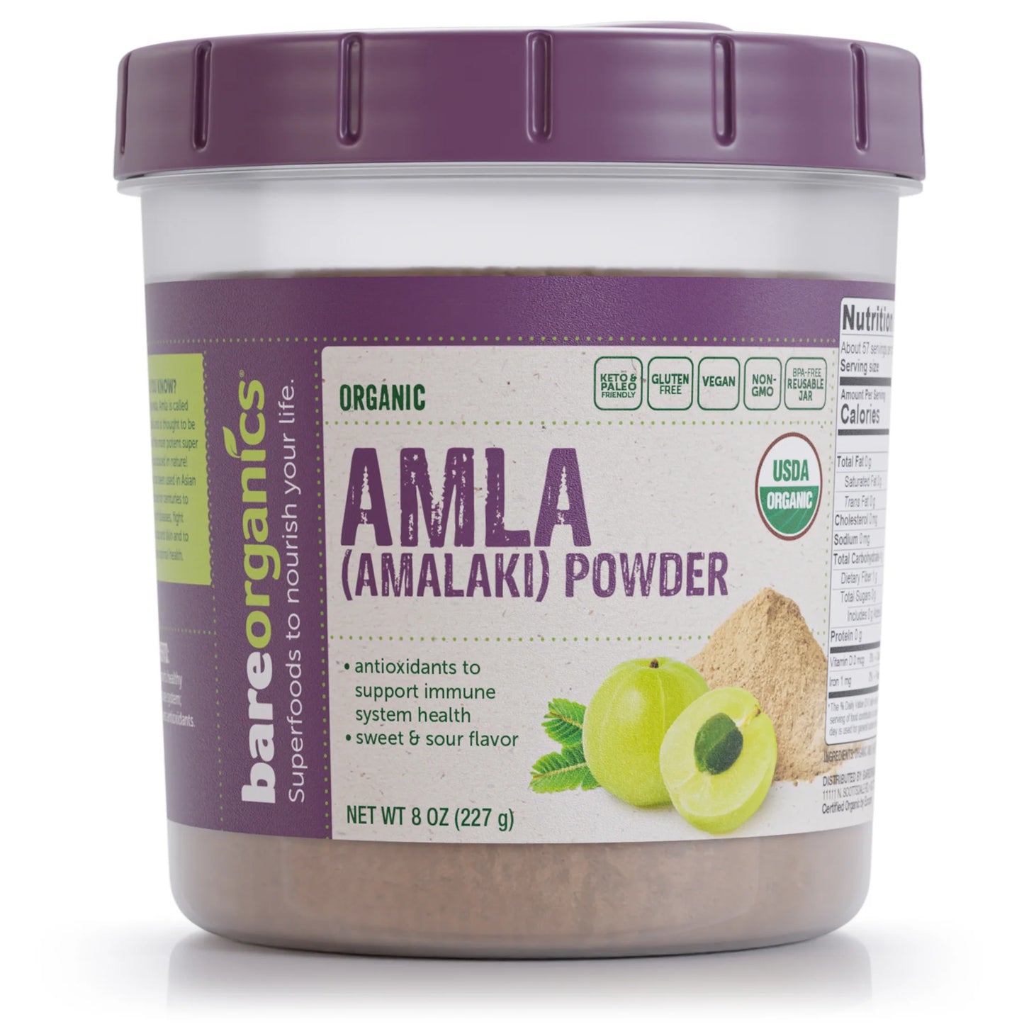 Bareorganics Amla Powder 8oz