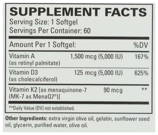 Terry Naturally A/D3/K2 60 Softgels