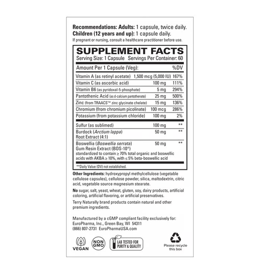 Terry Naturally Acne Essentials 60ct