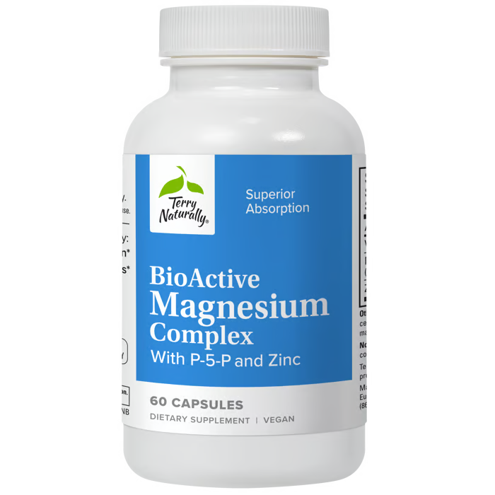Terry Naturally BioActive Magnesium Complex w/ P-5-P and Zinc 60 Capsules