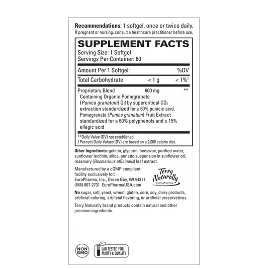 Terry Naturally Pomegranate Seed Oil 60ct