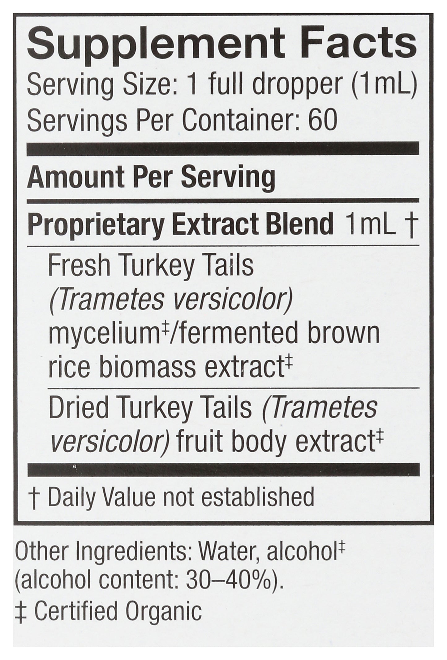 Host Defense Turkey Tail Extract 2oz