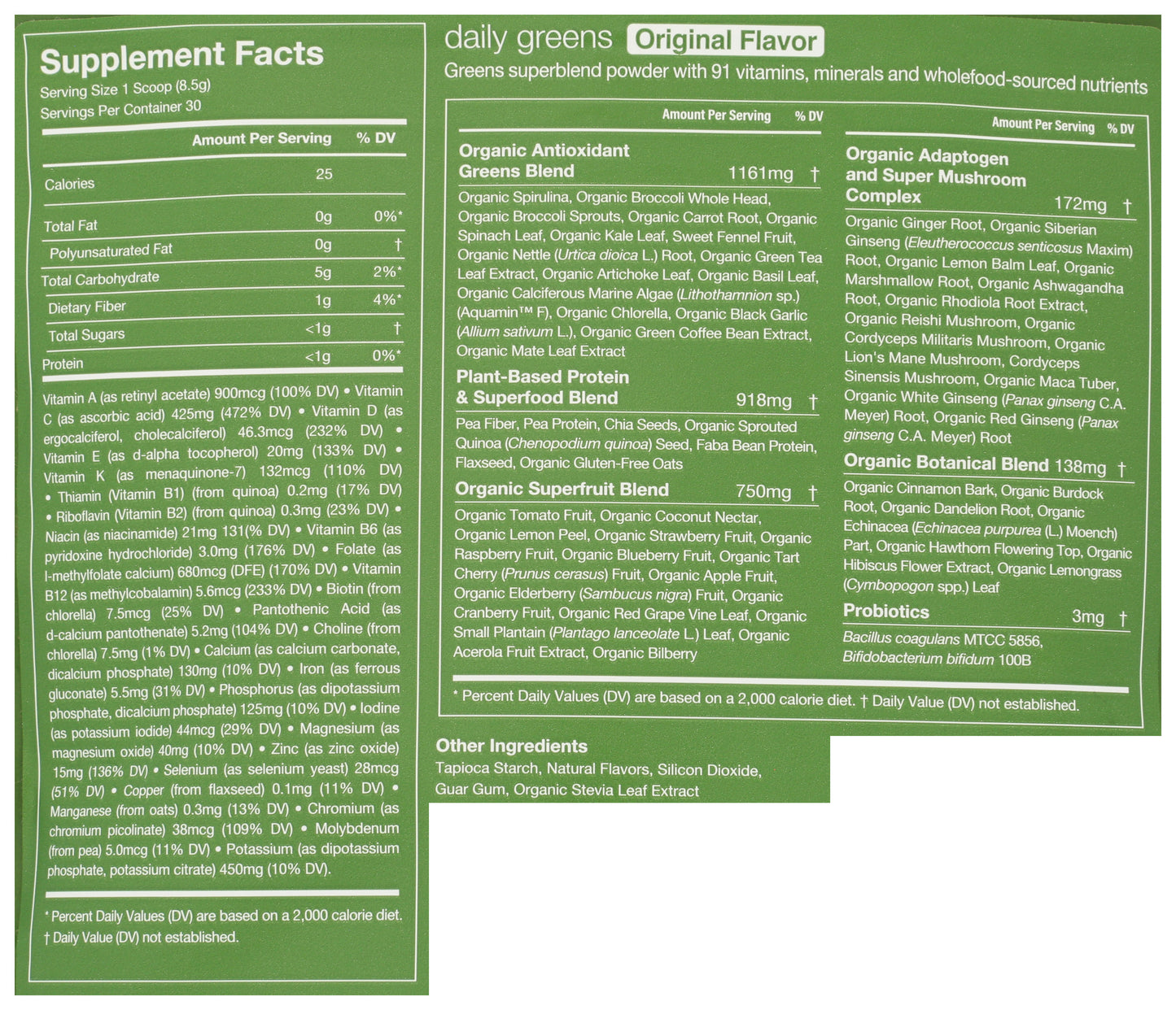 Huel Inc Green Daily Powder