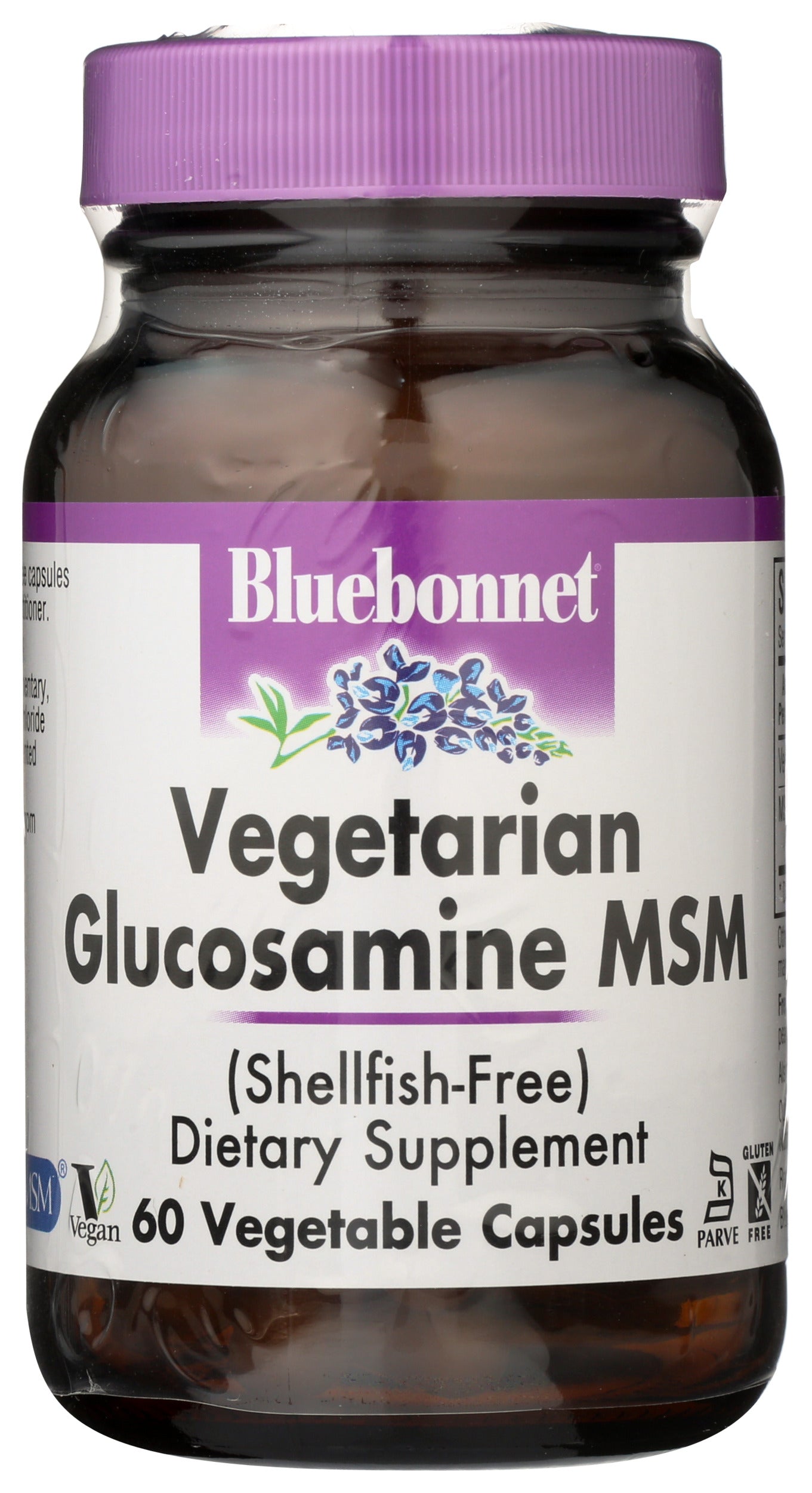 Bluebonnet Vegetarian Glucosamine MSM 60 Vegetable Capsules