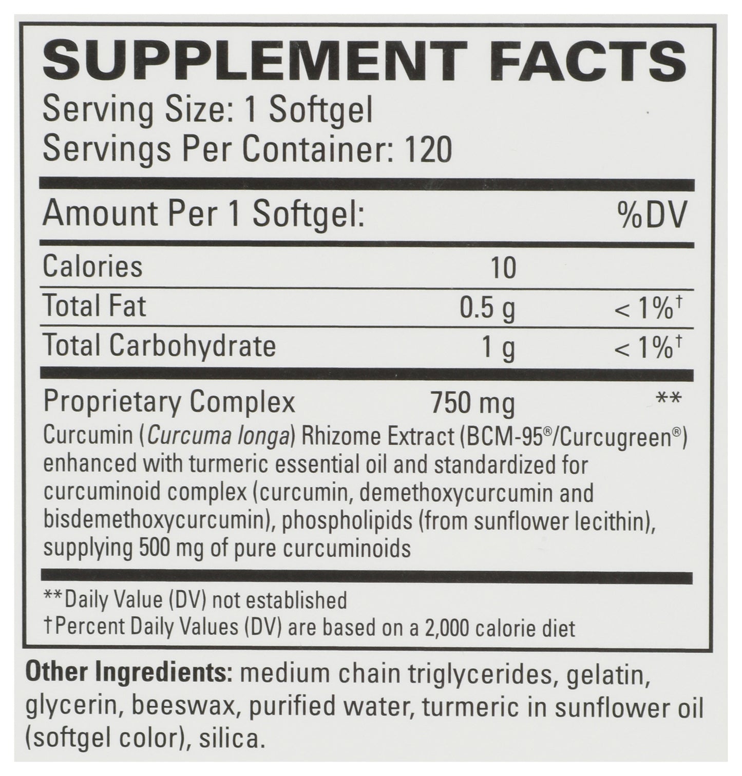 Terry Naturally CuraMed 750mg 120 Softgels