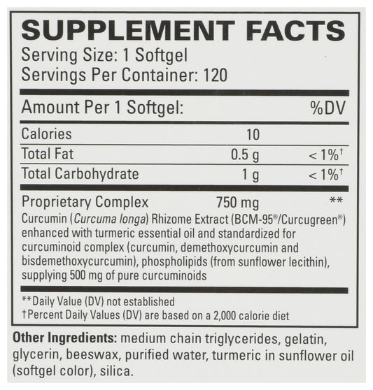 Terry Naturally CuraMed 750mg 120 Softgels