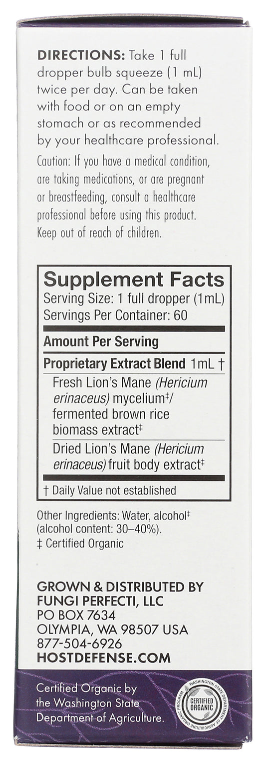 Host Defense Mushrooms Lion's Mane Extract 2 fl oz
