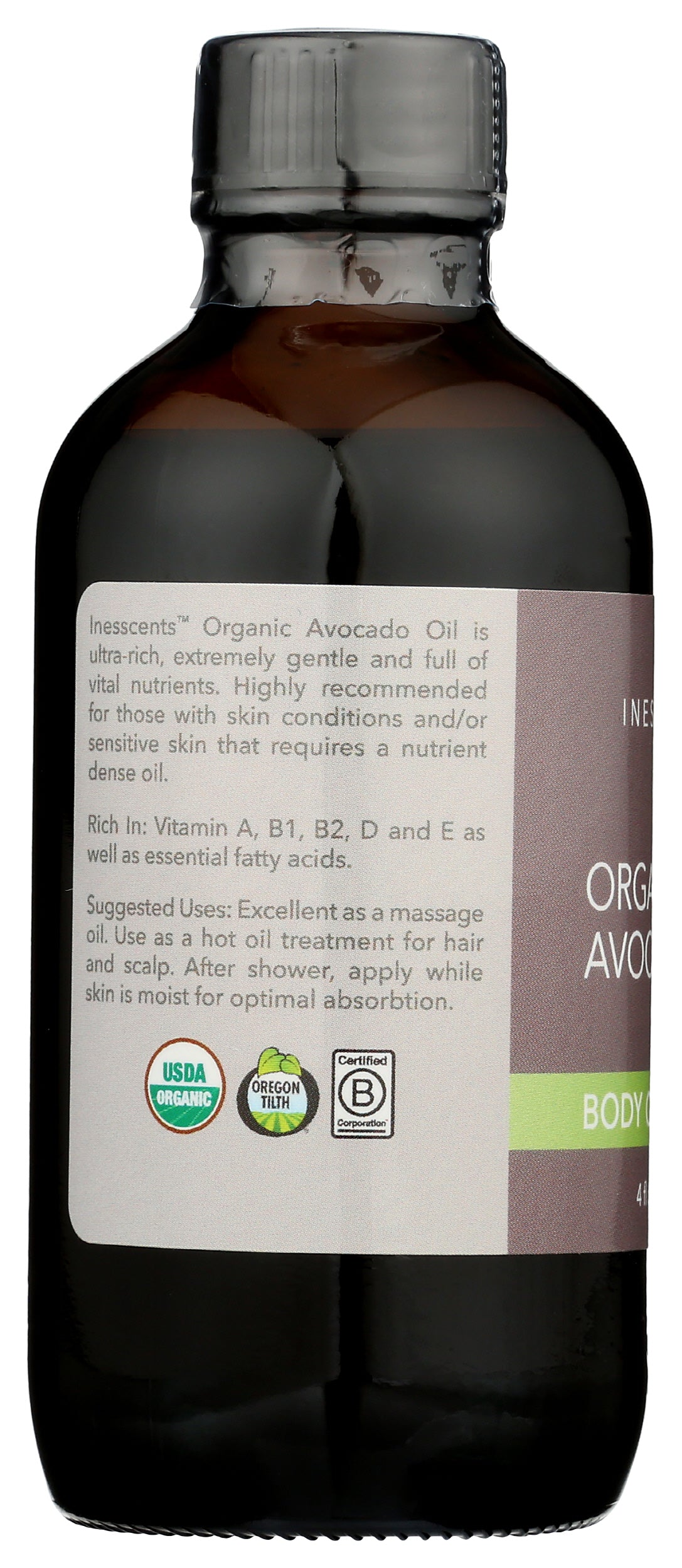 Inesscents Organic Avocado Oil 4 fl oz