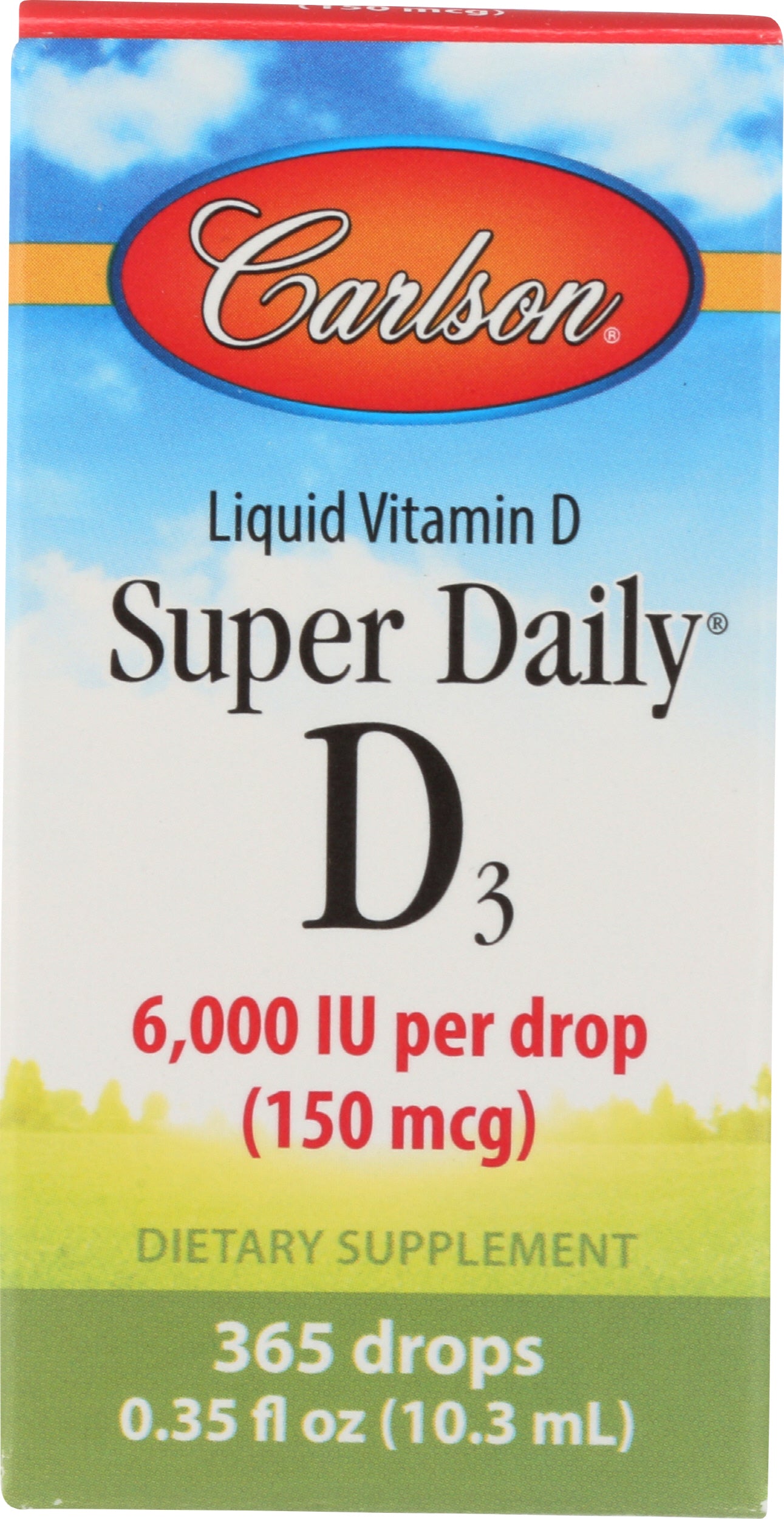 Carlson Super Daily D3 Liquid Vitamin D 6000 IU 0.35 fl oz