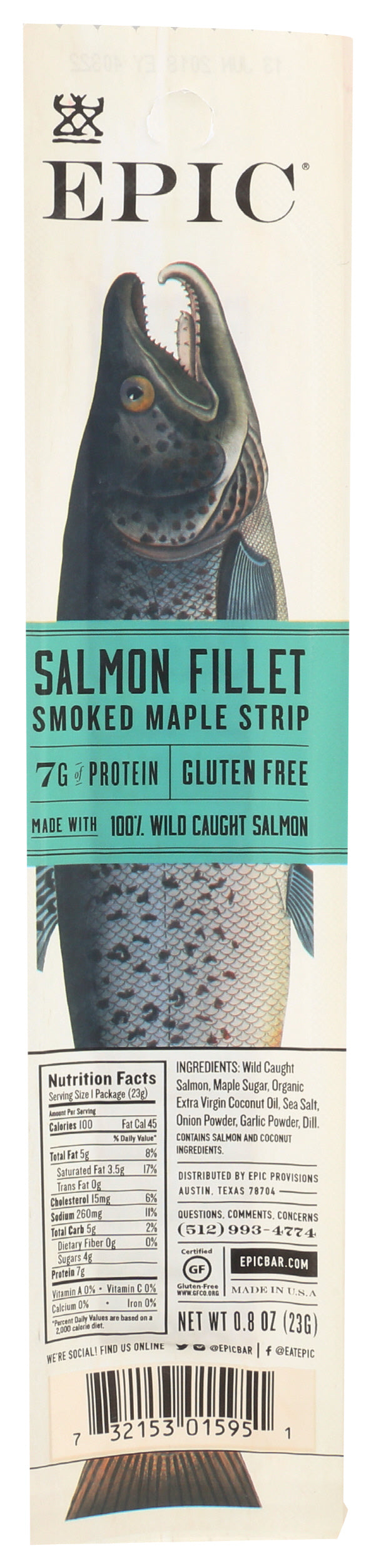 Epic Salmon Smoked Maple Strip 0.8 oz