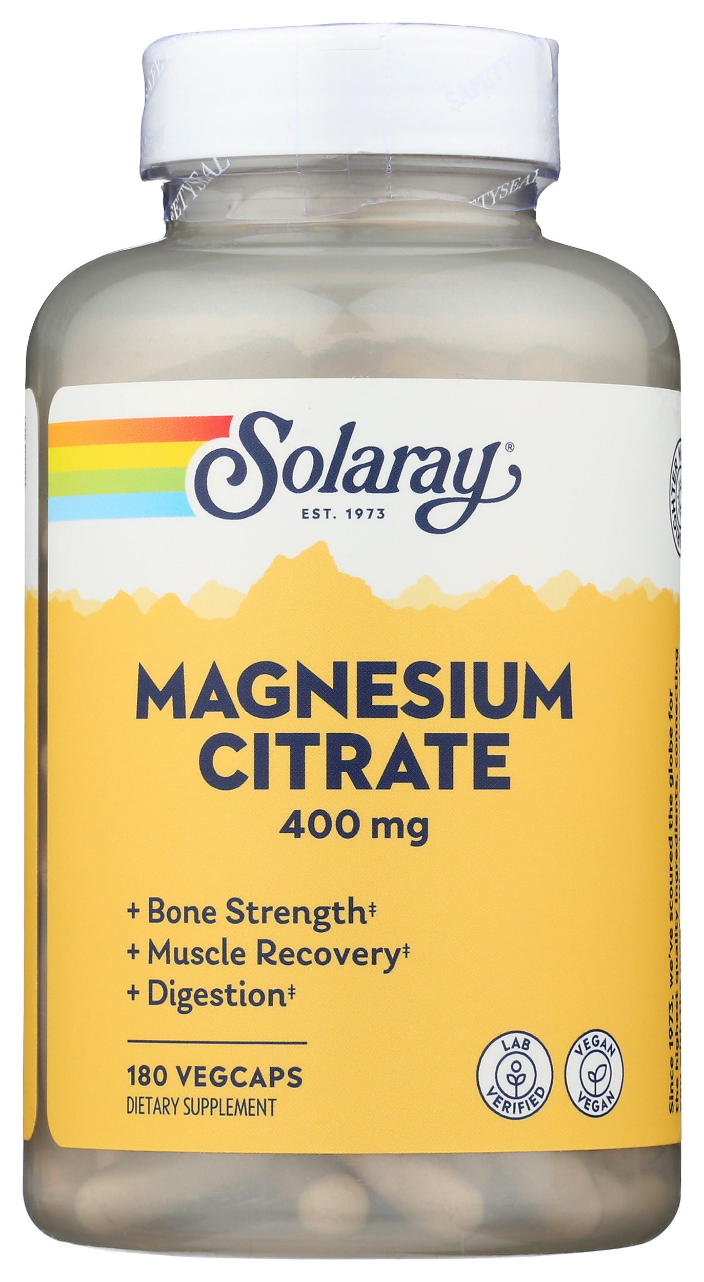 Solaray Magnesium Citrate 400mg 180 VegCaps