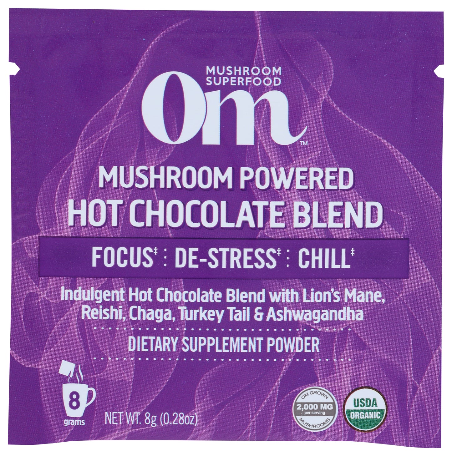 Om Mushroom Hot Chocolate Blend 8g Packet