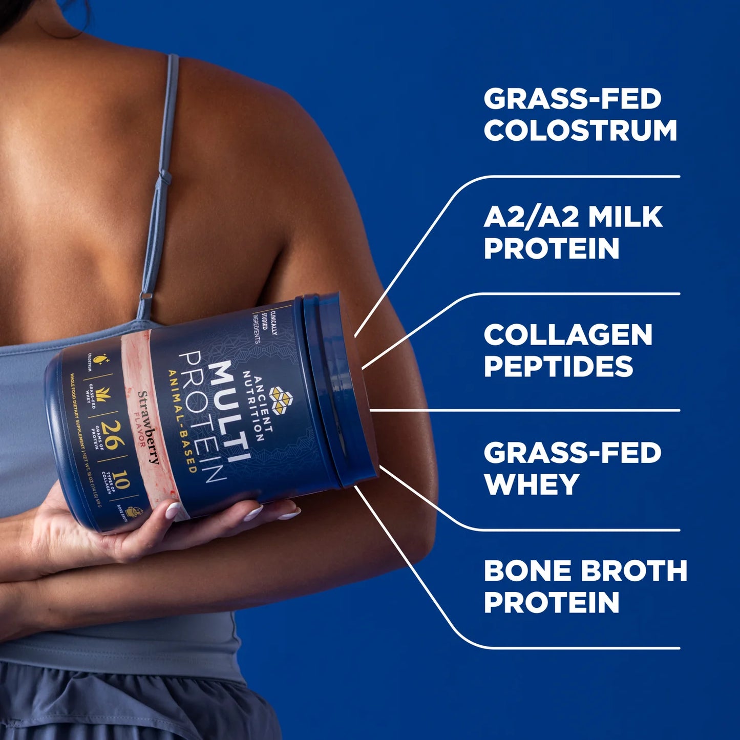Ancient Nutrition Multi Protein Animal - Strawberry