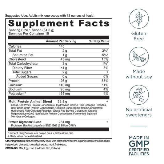 Ancient Nutrition Multi Protein Animal - Strawberry