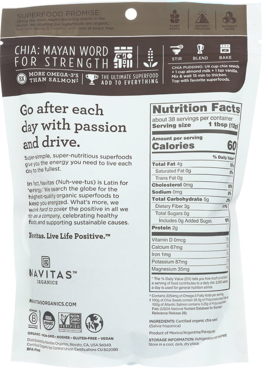 Navitas Chia Seeds Organic 16oz