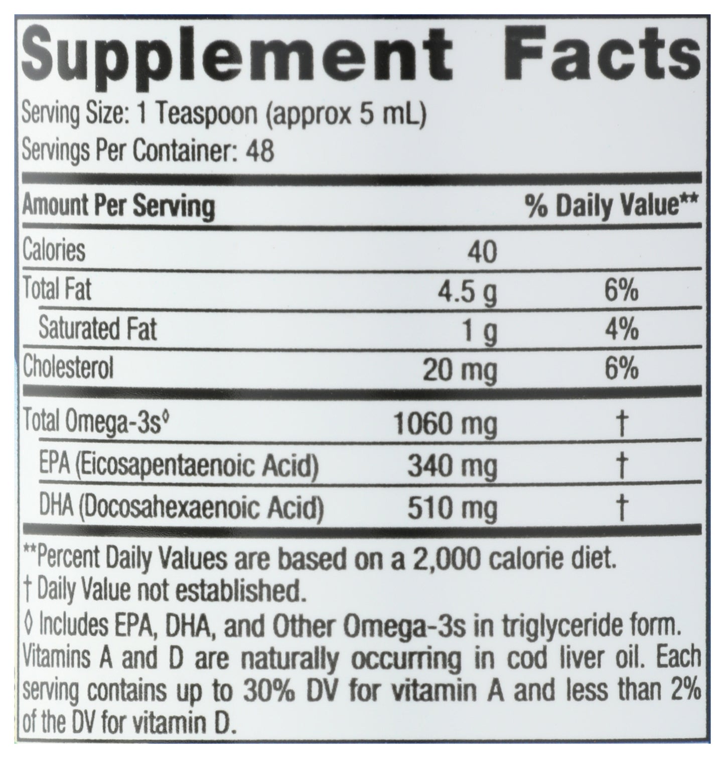 Nordic Naturals Arctic Cod Liver Oil Lemon 8oz