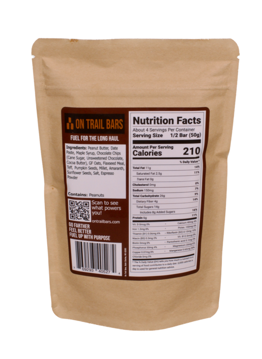 On Trail Bars Peanut Butter & Chocolate