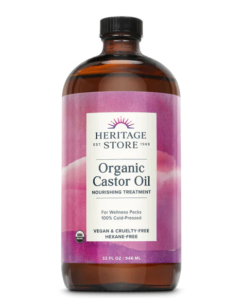 Heritage Store Organic Castor Oil 32 fl oz