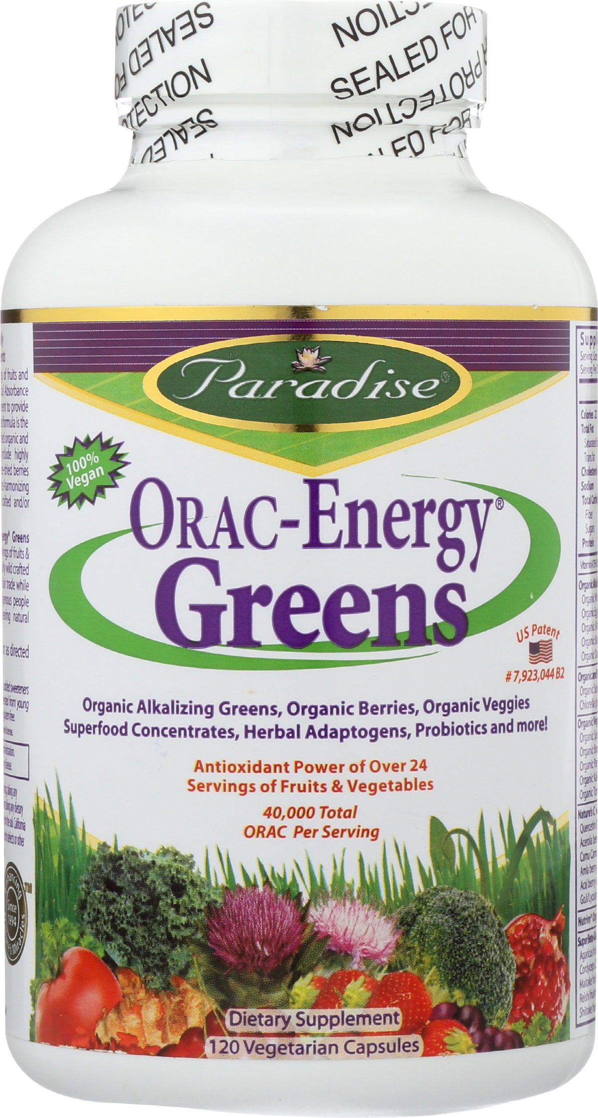 Paradise Herbs Orac Energy Greens 120 vc