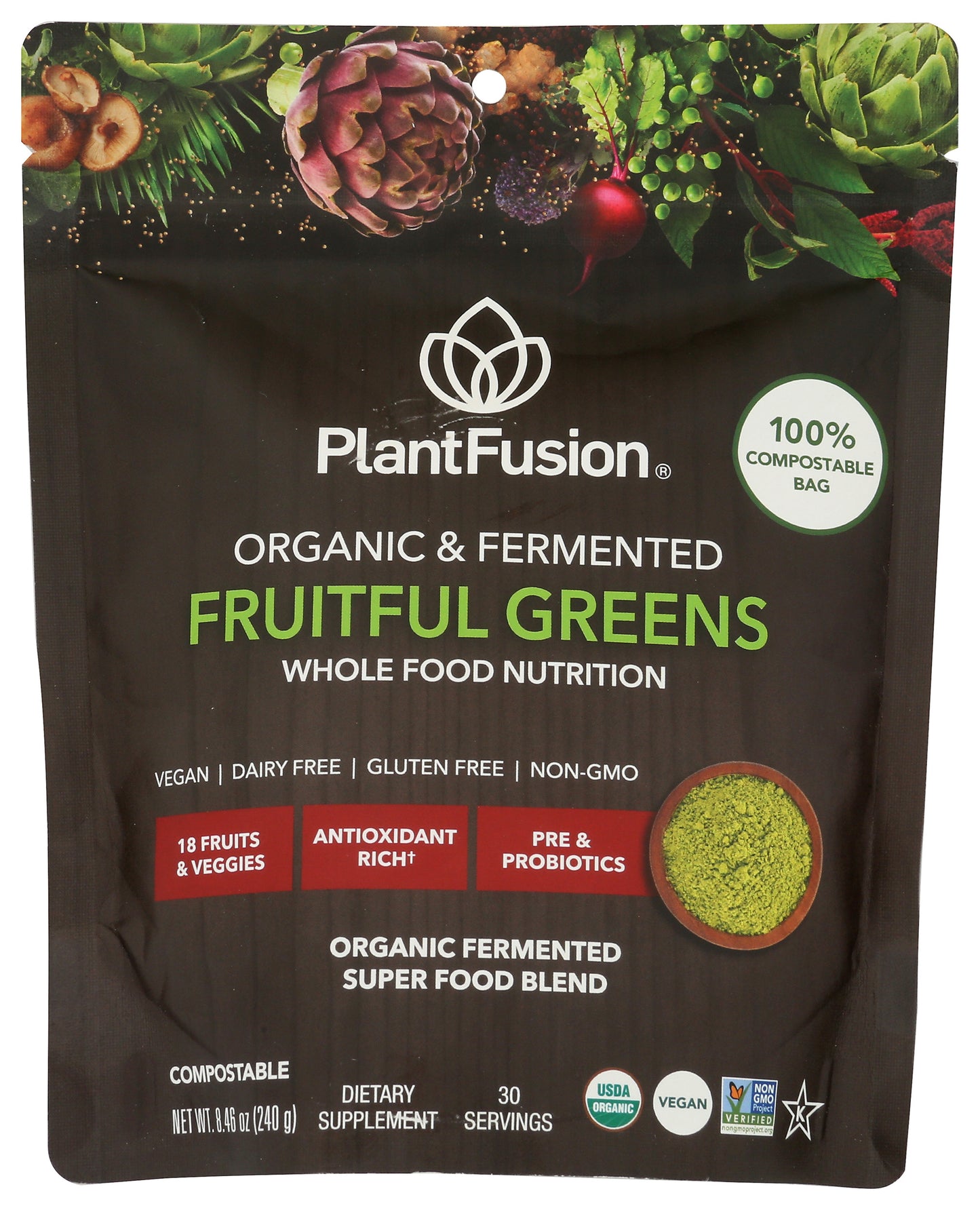 Plant Fusion Organic Fruitful Greens