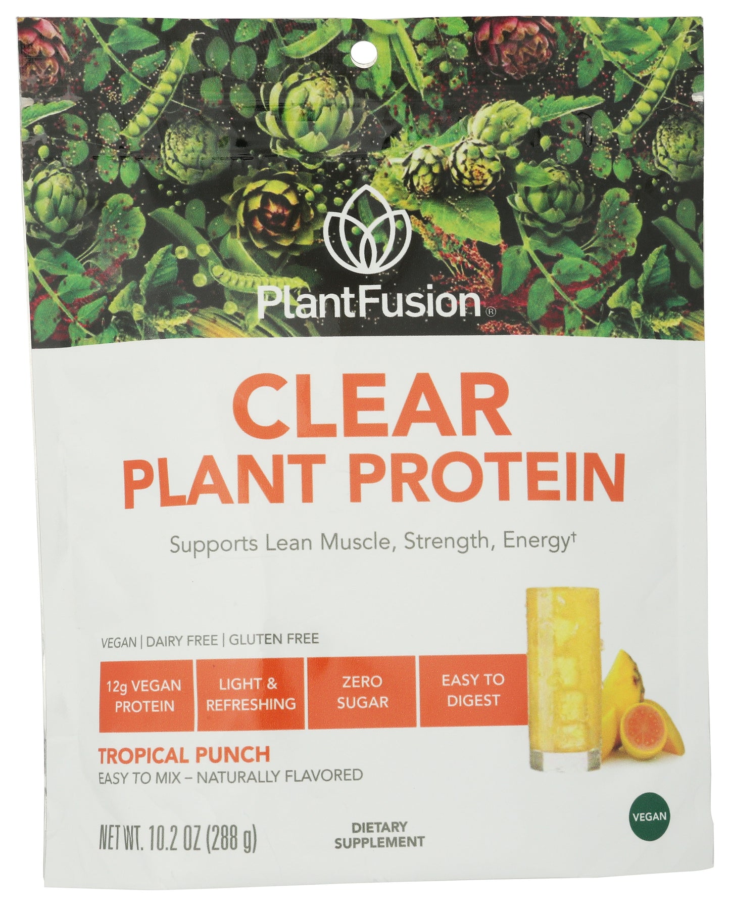 Plant Fusion Clear Plant Protein Tropical 10oz