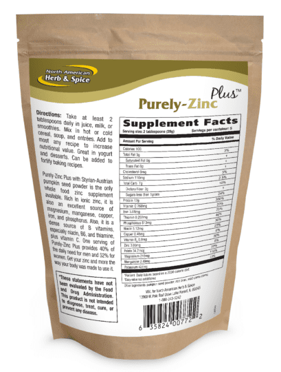North American Herb & Spice Purely-Zinc Plus 500g