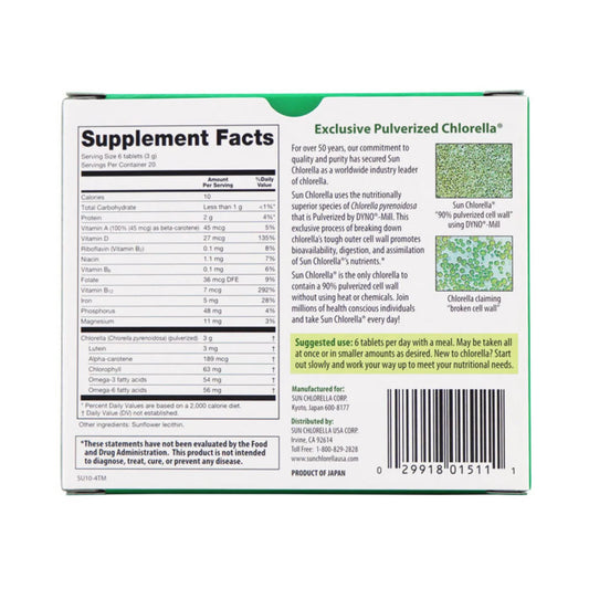 Sun Chlorella 500 mg 120ct