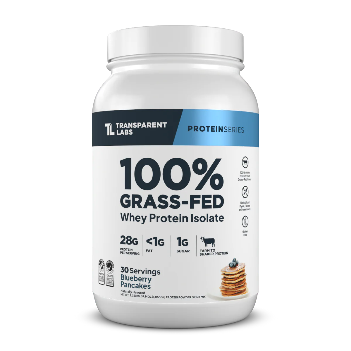 Transparent Labs 2.2lb Whey Blueberry Pancake