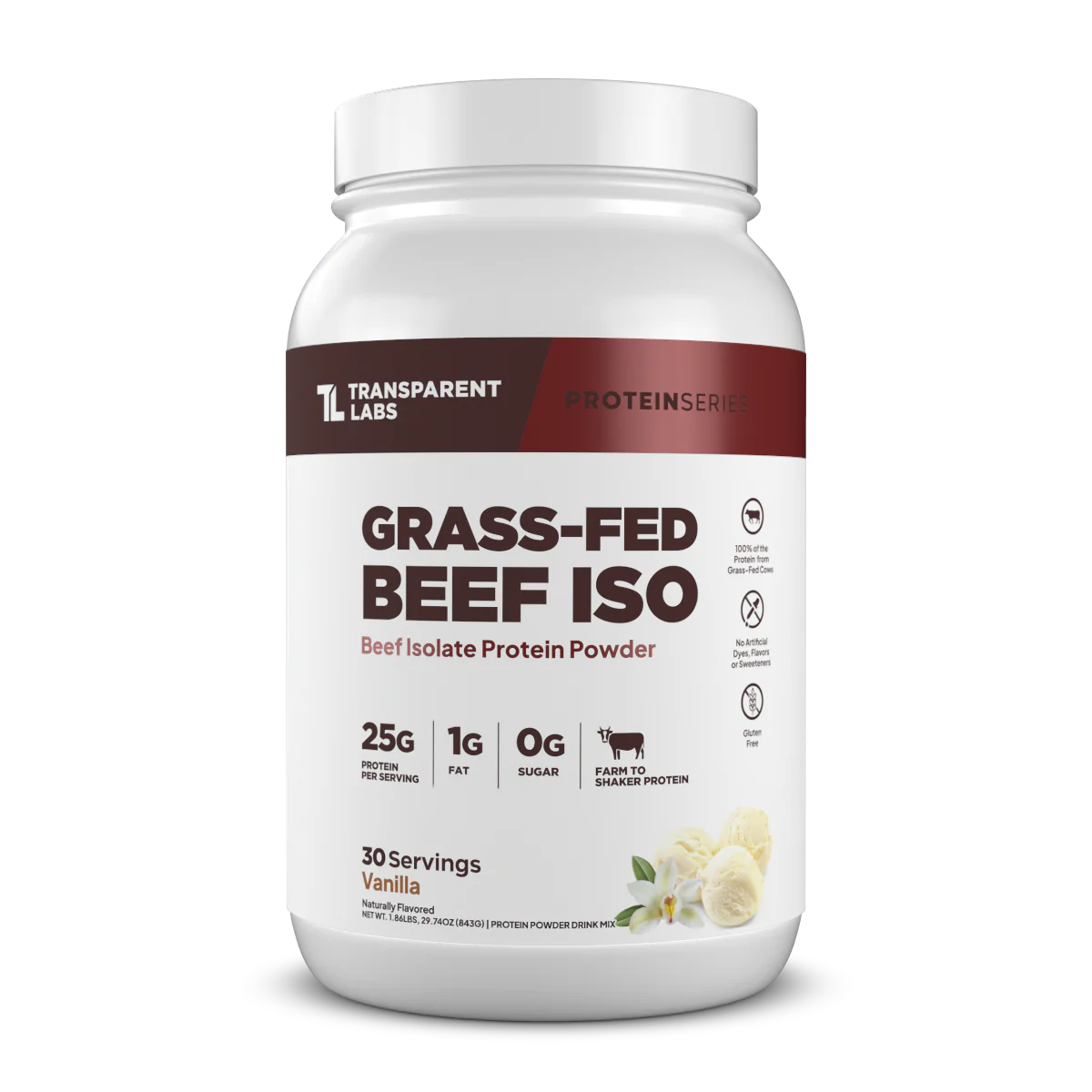 Transparent Labs Grass-Fed Beef Protein Vanilla