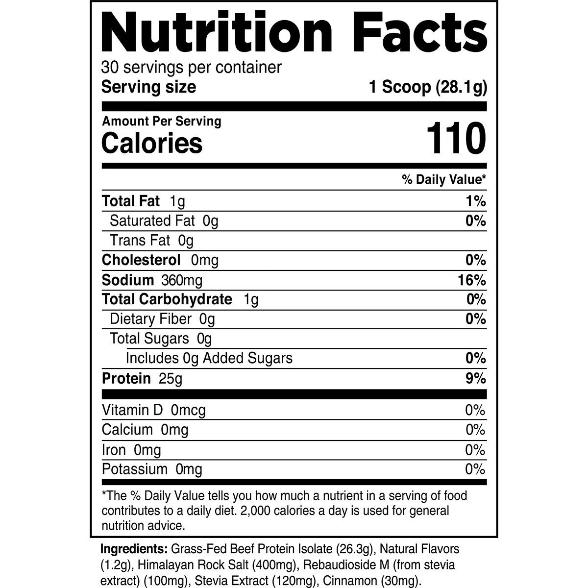 Transparent Labs Grass-Fed Beef Protein Vanilla