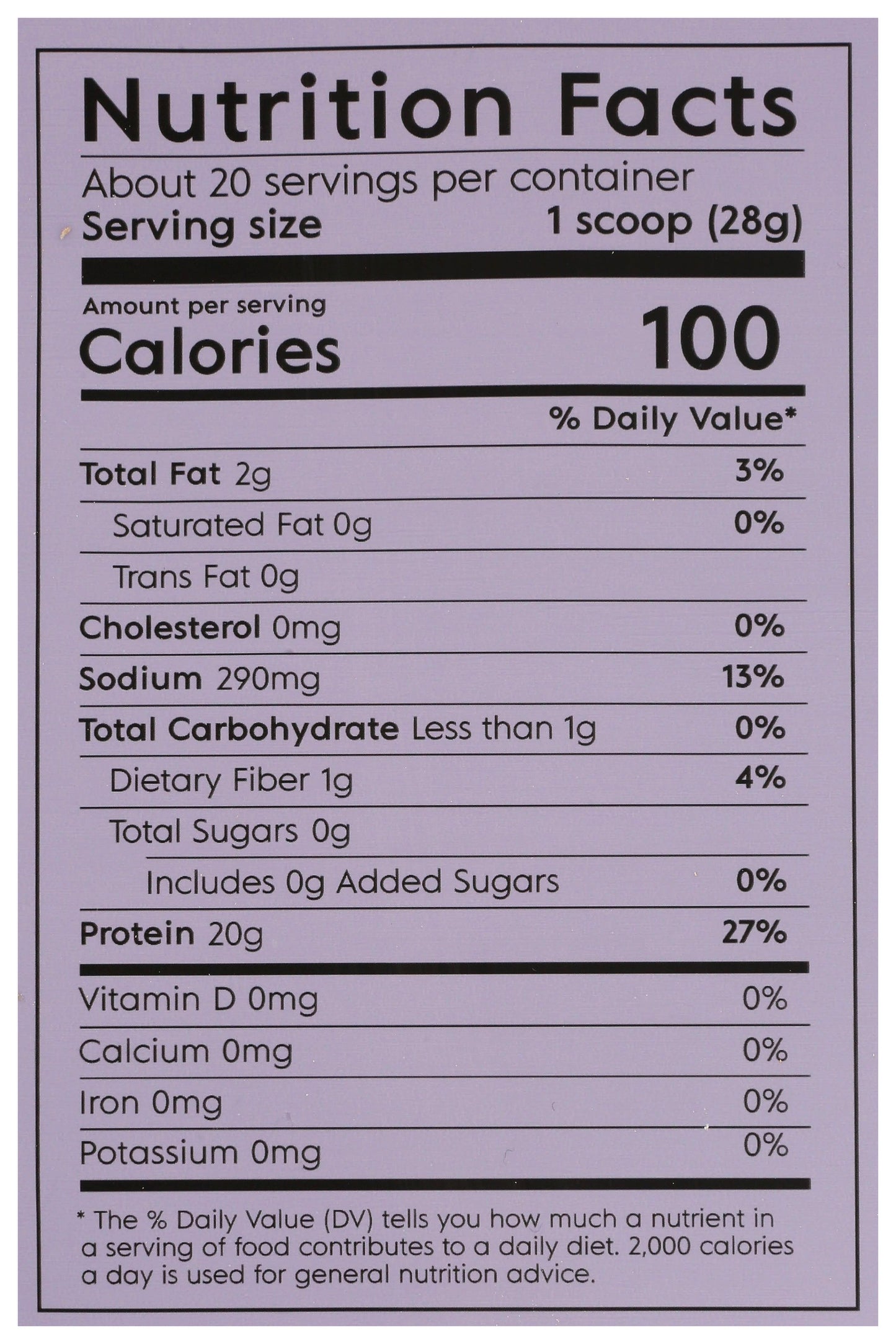 Truvani Unflavored Protein 20sv