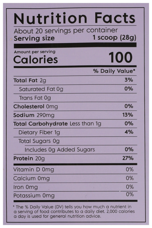 Truvani Unflavored Protein 20sv
