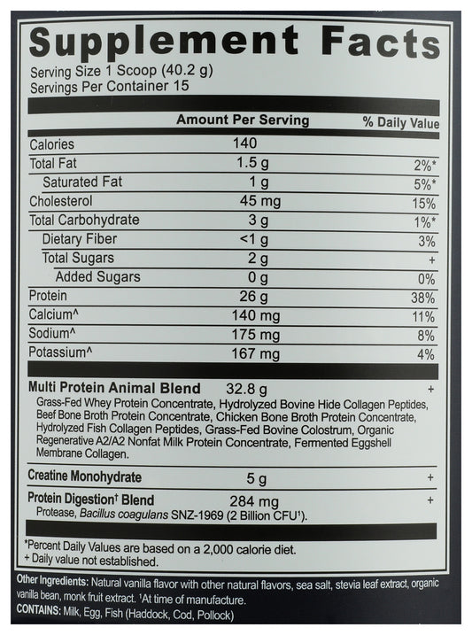 Ancient Nutrition Multi Protein Animal + Creatine Vanilla