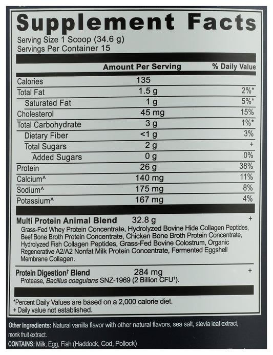 Ancient Nutrition Multi Protein - Animal - Vanilla