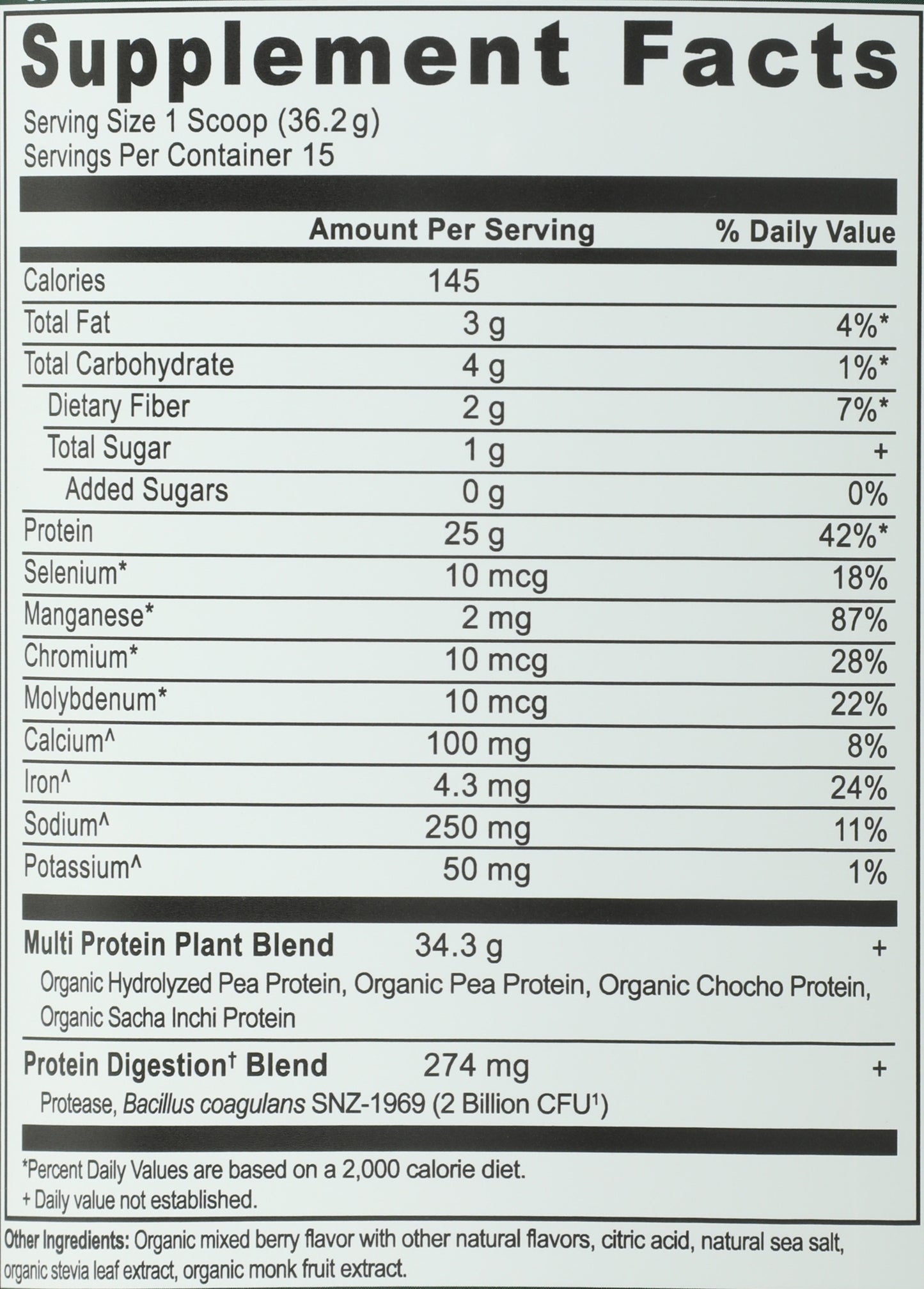 Ancient Nutrition Multi Plant-Based Protein Powder Mixed Berry