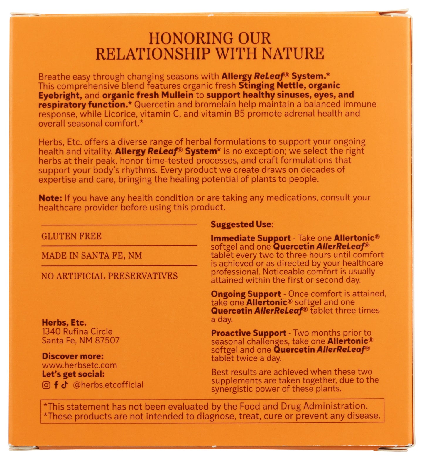 Herbs Etc. Allergy ReLeaf System 60ct