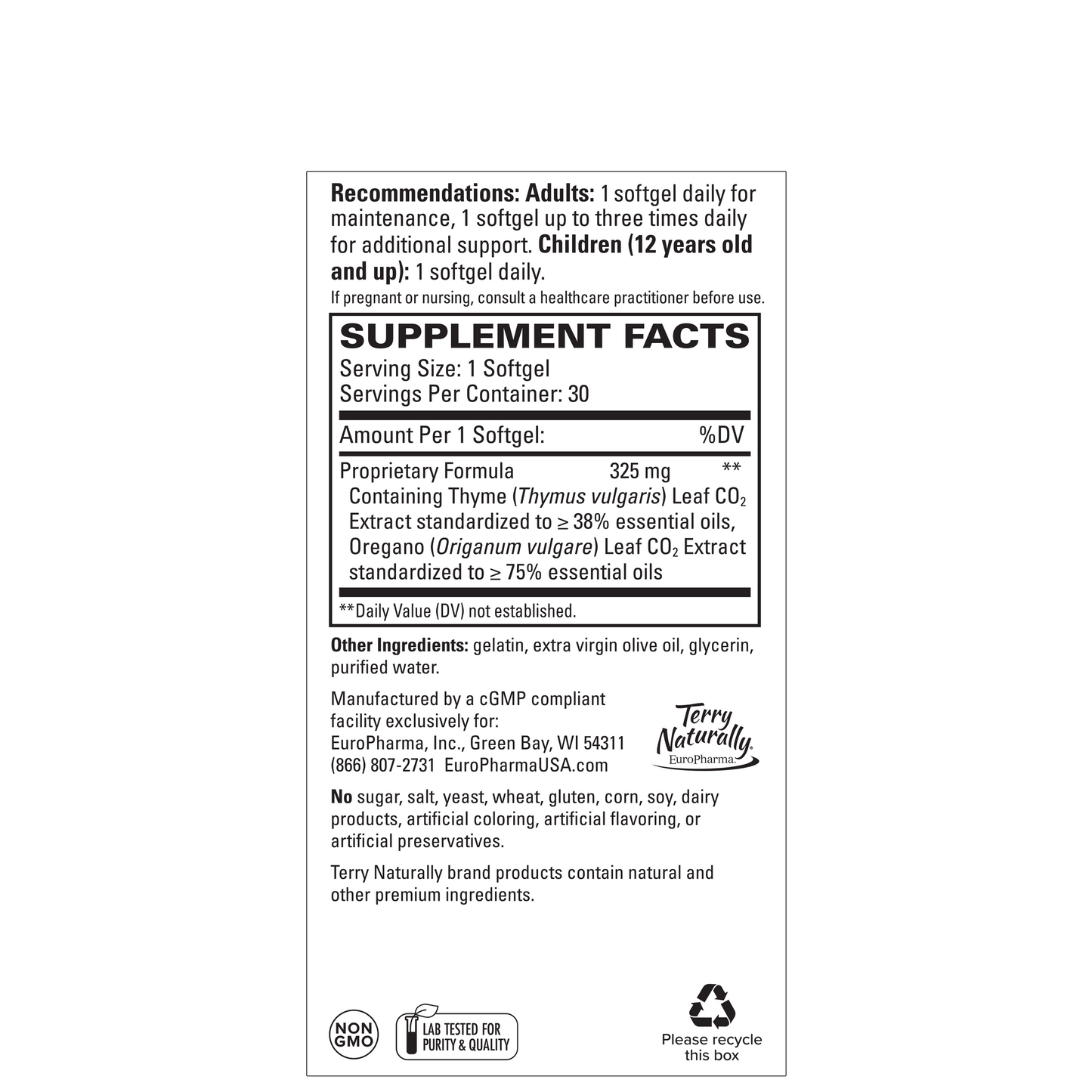 Terry Naturally Bacteril Extra Strength 30sg