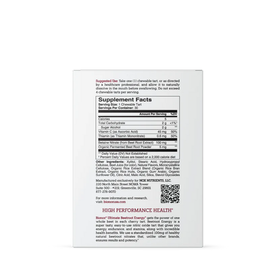 Bionox Ult Beetroot Energy Swt Cherry Tart