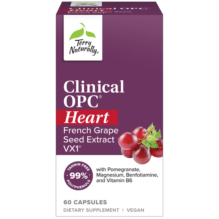 Terry Naturally Clinical OPC Heart Grape Seed Extract 60 Capsules