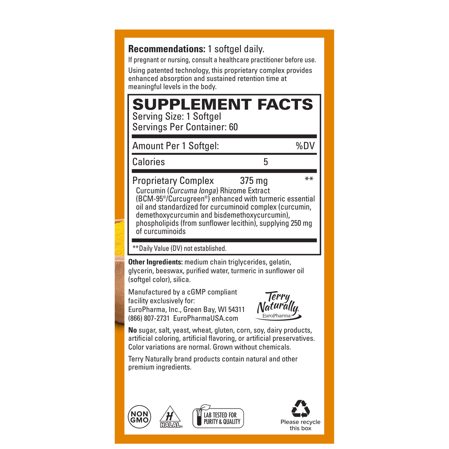 Terry Naturally CuraMed 375mg 60 Softgels