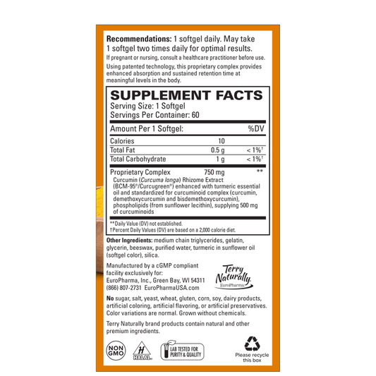 Terry Naturally CuraMed 750mg 60 Softgels