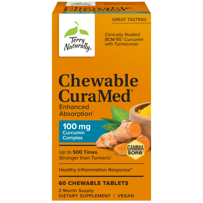 Terry Naturally CuraMed 100mg CHEWABLE 60ct