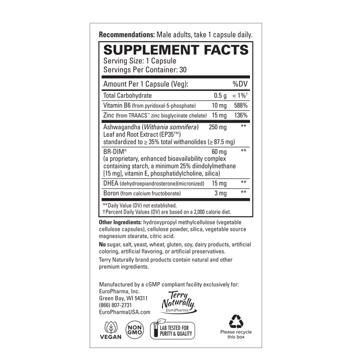 Terry Naturally Testosterone Support 30ct