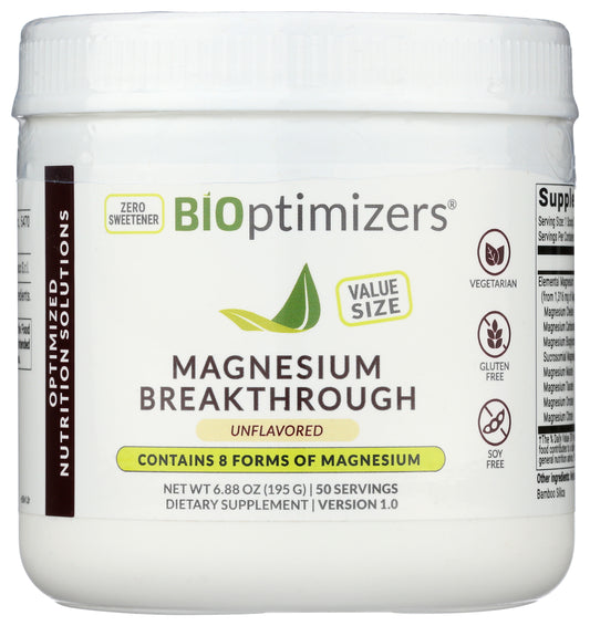 BIOptimizers 6.88oz Magnesium Breakthrough Unflavored