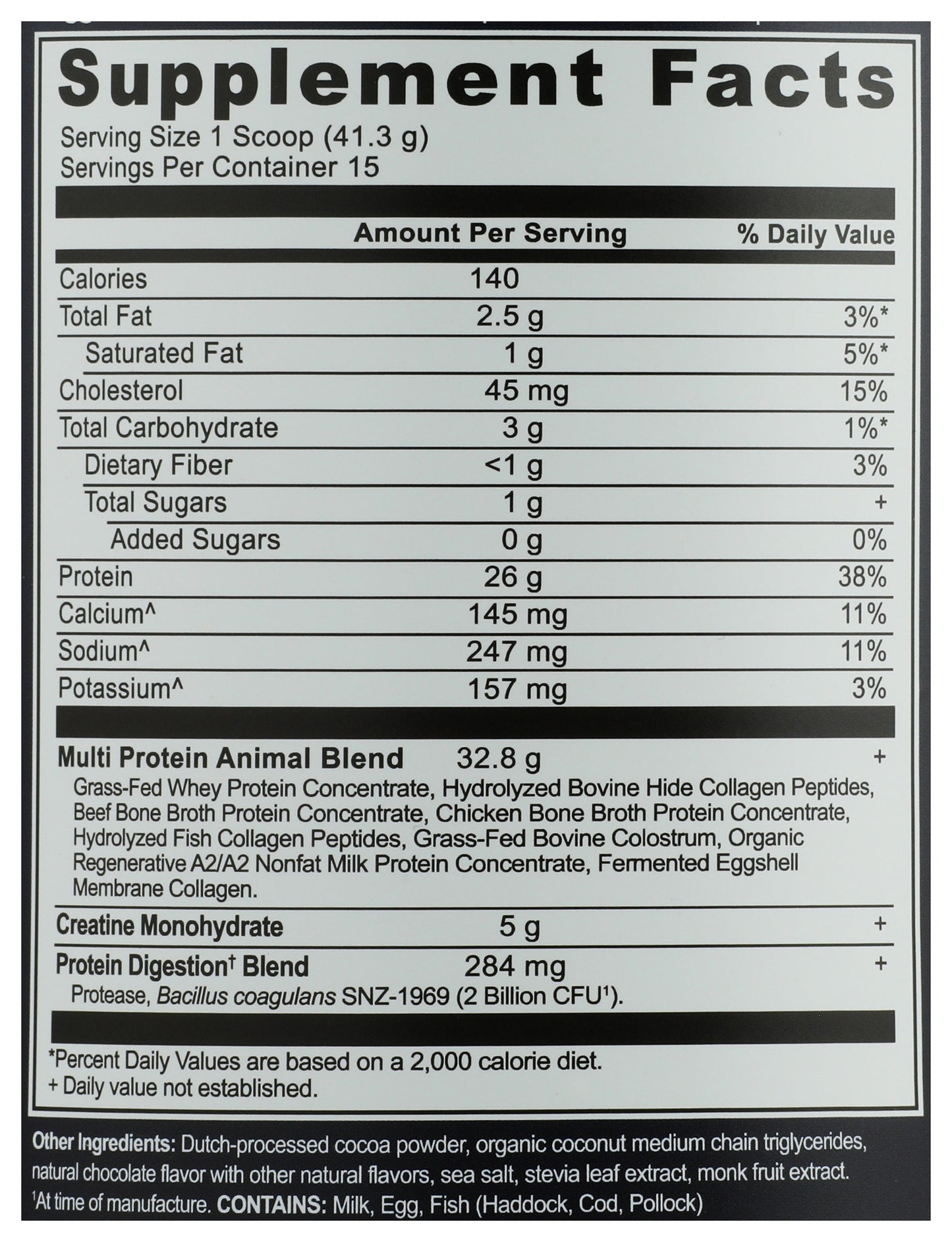 Ancient Nutrition Multi Protein Animal + Creatine Dark Chocolate