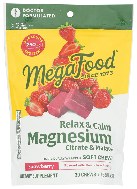 MGF Relax + Calm Mag Soft Chews Strawberry