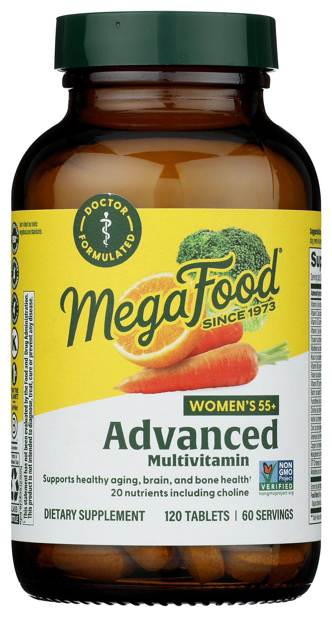 MegaFood Womens 55+ Advanced Multivitamin 120 ct