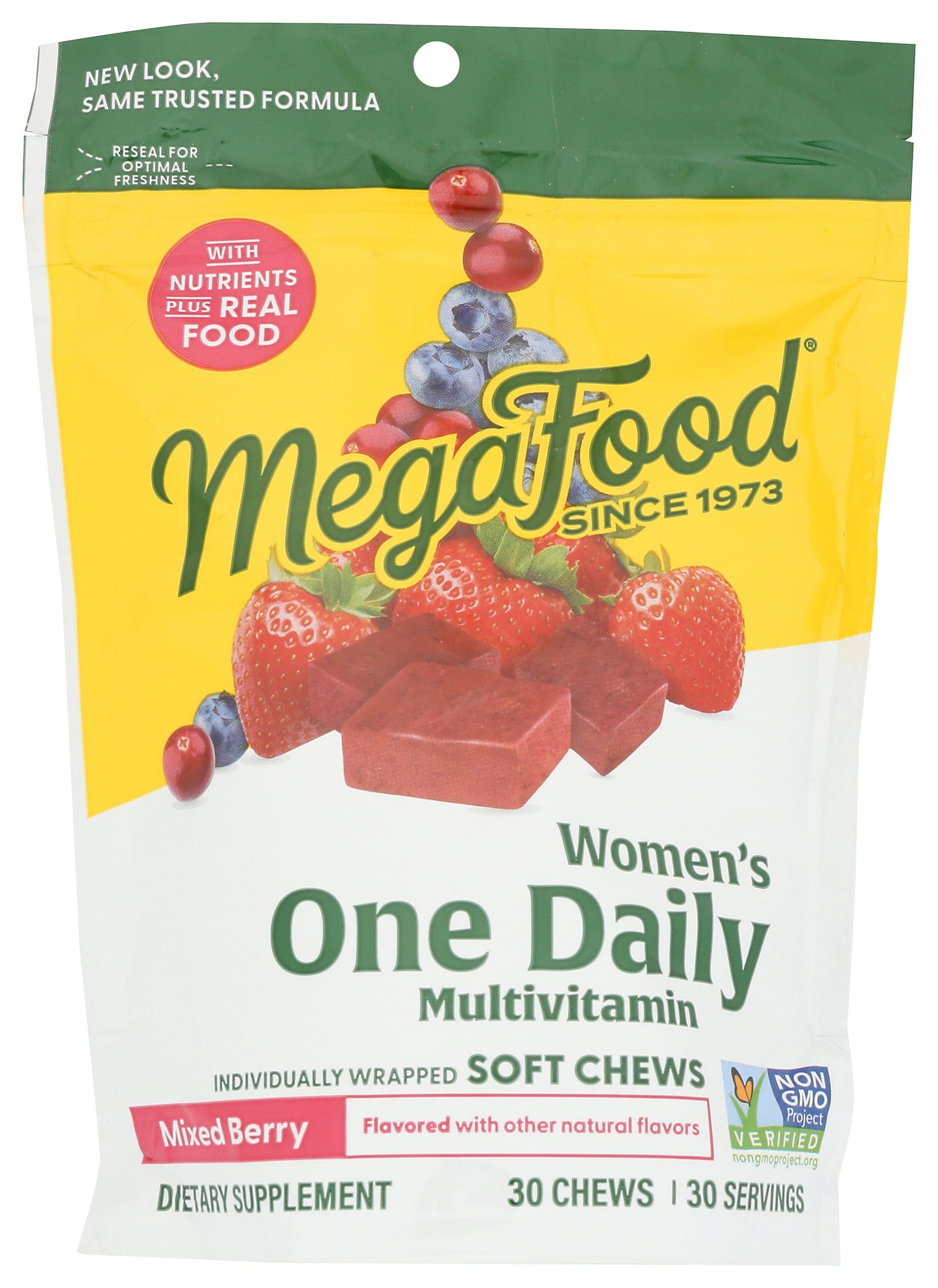 MegaFood Womens One Daily Multivitamin Chews Mix Bry